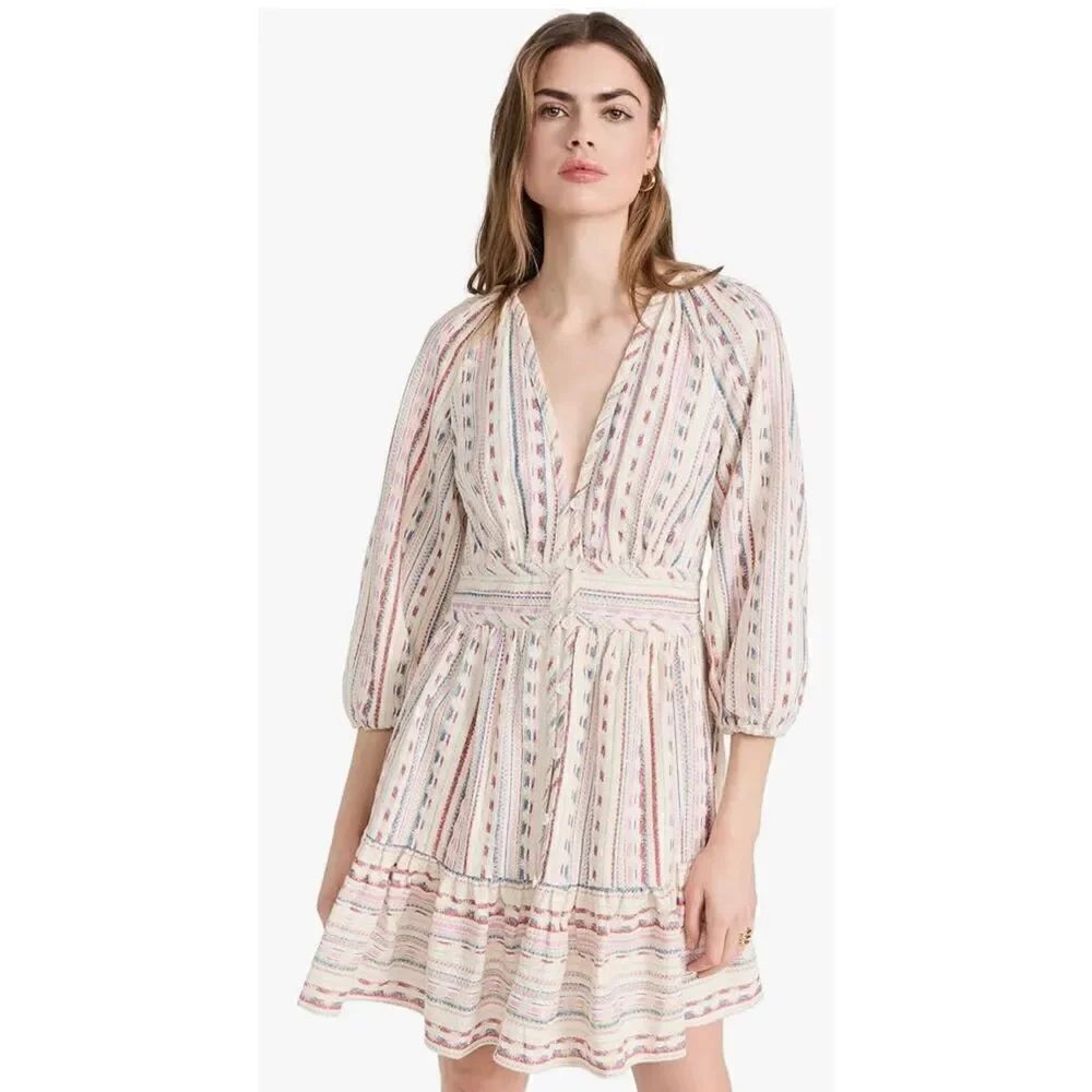 Shoshanna Women's Standard Breeze Linen Stripe Mini Dress